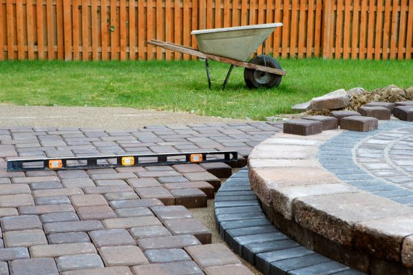 Patio Brick Installation in Leland