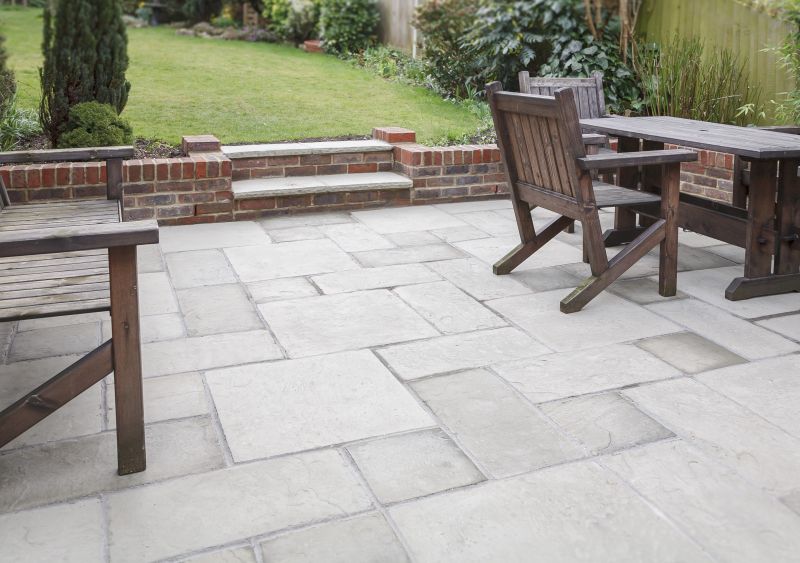 Paver Patio with Built-in Seating